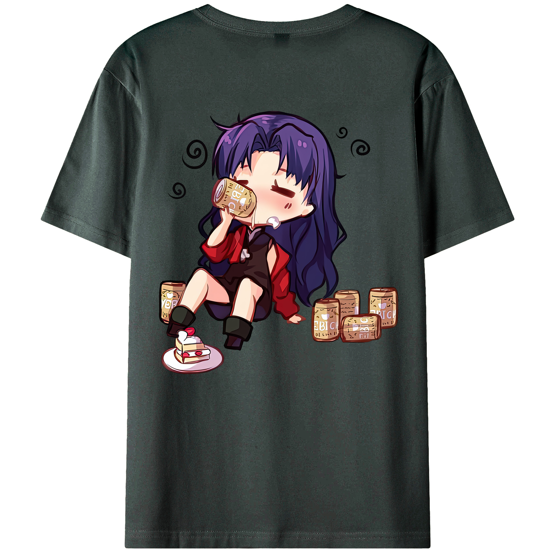 （画像用） EVA 新世紀エヴァンゲリオン 綿100％ メンズ半袖Tシャツ（バックプリント） 通気性
